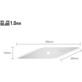 Resim Olfa Ckb-1 Çift Yönlü Maket Bıçağı Yedeği 2 Li 
