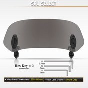 Resim Springsun Motorsiklet Rüzgar Savar - Ayarlanabilir Universal Ekran Uzatma 36.5x15.5cm 