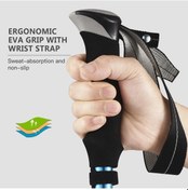 Resim Willowhaven Mavi Alüminyum Seyahat Bastonu 110-130cm, Aksesuarlı, Çok Renkli Taşınabilir Çok Renkli 