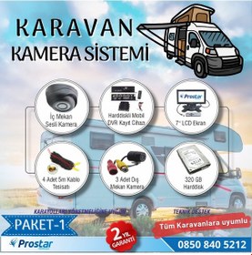 Resim Karavan Kamera Seti Kayıtlı Harddiskli 320 Gb Dahil 4 Kameralı E 