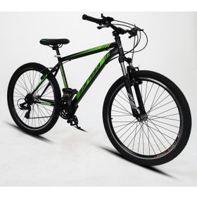 Resim SARİSSA BİSİKLET Sarissa Moon 26" Jant MTB Ön Amortisörlü Shimano 21 Vites V Fren Dağ Bisikleti Siyah Yeşil 