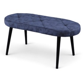 Resim Bench | Milas Kumaş | Siyah Ayak - Mavi 