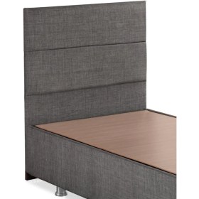 Resim Niron Yatak Niron Silver Başlık Tek Kişilik Yatak Başlığı - 80 cm Gri Keten Kumaş Başlık 