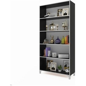 Resim Kenzlife Kitaplık Tuğçe 188 090 020 Gri Ayaklı Mutfak Dolabı Banyo Ofis Ayakkabılık Kiler 