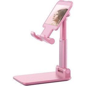 Resim Pembe Aynalı Cep Telefonu Sabitleyici Stand Katlanabilir 