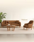 Resim Velura Home & Living Lara Koltuk Takımı & Oturma Grubu - Kiremit (3+3+1+1) 