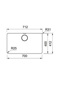 Resim Franke Mythos Myx 210-70 Ino x Mutfak Eviyesi 