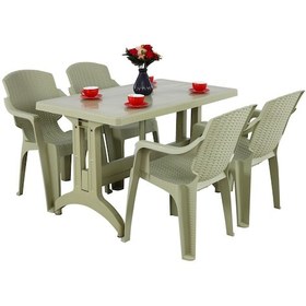 Resim Mandella Zeugma 70x120 Golf Koltuk 4 Kişilik Masa Takımı Çölbeji 