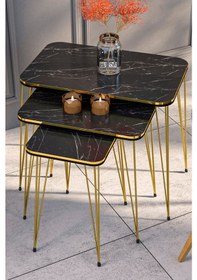 Resim Zigon Sehpa Kr Çift Gold Bendir Tel 