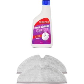 Resim Roborock S6 Max V Robot Süpürge 2'li Mop Bezi + Robot Süpürge Deterjanı - Lavanta-9757 