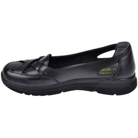 Resim Forelli Hakiki Deri Comfort Kadın Ayakkabı For-anya Siyah Siyah 