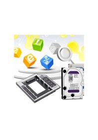 Resim Ancheyn Harddisk Kutusu 9.5Mm Slim Kızak Caddy Laptop Dvd To Ssd 