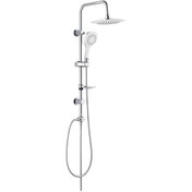 Resim AYLA STAND Banyo Rain Quadro White Beyaz Tepe Duş Takımı Seti 