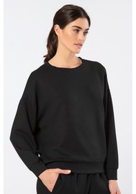 Resim Türen Kadin Bisiklet Yaka Sweatshirt 3613/siyah Siyah 