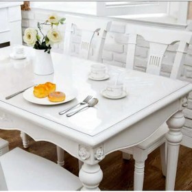 Resim 1.2 Mm Kalınlık 80 Cm En Şeffaf Kalın Pvs Masa Koruyucu Mika Masa Örtüsü 80 X 200 