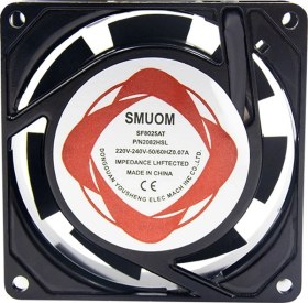 Resim Sones Smuom Sf8025at 220v Çift Bilyalı Rulman 8cm Sessiz Şasi Kabin Soğutma Fanı 
