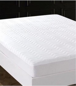 Resim Madame Blue Kapitone Fitted Sıvı Geçirmez Yatak Koruyucu Alez 100x200 Beyaz 