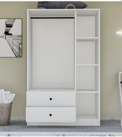 Resim Metalia Gm 854 Home 3 Kapılı 2 Çekmeceli Düğme Kulplu Gardırop 