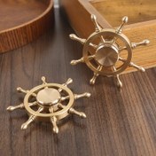Resim 1 adet Vintage Bakır Gemi Tekerlekli Dekoratif El Sanatları - Denizcilik Gemi Kılavuzu Süsü, Metal Ev Dekoru Aksesuarı - Ev Dekoru Tutkunları için Uygun - Noel, Cadılar Bayramı, Şükran Günü için İdeal - Denizcilik Tutkunları için İdeal Hediye 