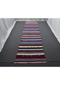 Resim Zehra Abla Halı Yeni El Dokuma Otantik Bukleli Pamuklu Yolluk Kilim 6289 