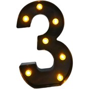 Resim Suntek Sayı İşareti Işık Nişan Gece Duvarı Açık Hava 3 5,39x8,58x1,57 İnç 