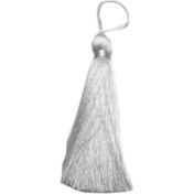 Resim Püskül Tekli 10 cm 1 Adet Ekru 