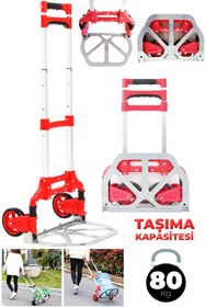 Resim STAXX POWER Ft80eb 80kg Kapasiteli Teleskopik, Katlanır El Arabası Koli Yük Paket Taşıma El Arabası 80kg 