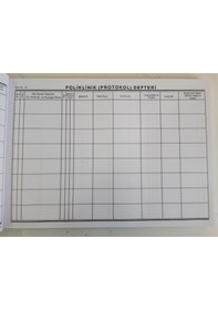 Resim Poliklinik-Protokol Defteri 24x35 cm 200 sayfa 