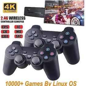 Resim Yunjiwu 64g Retro Kablolu/kablosuz 2.4g Oyun Konsolu - 4k Hd Tv, Ps1/gba/md, Taşınabilir 
