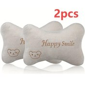 Resim Gaojunshop01 1/2 Adet Ayı Gri Başlıklı Universal Yastık Polyester Elyaf Dört Mevsim Araç İçin 