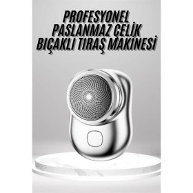 Resim Pileli Store Mini Sıfır Sakal Yanak Tıraş Makinesi USB Şarjlı Sıfır Sakal Taşınabilir Korumalı 