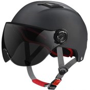 Resim Youmex Elektrikli Araç Kullanıcıları İçin Siyah Motosiklet Kaskı Douler Siyah 