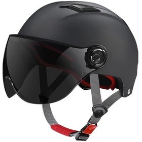 Resim Youmex Elektrikli Araç Kullanıcıları İçin Siyah Motosiklet Kaskı Douler Siyah 