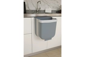 Resim Katlanabilir 6l Askılı Çöp Kovası, Mutfak ve Banyo Için Pratik Kullanım 