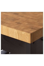 Resim IKEA VADHOLMA siyah-meşe 79x63x90 cm mutfak adası 