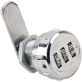 Resim Vkemall Stainless Steel Mekanik Kod Kilidi - 17-23mm Kalın Ahşap Dolaplar İçin - 1000 Kombinasyon - Somun Olmadan Kurulum - İngilizce Kılavuz 