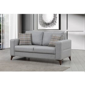 Resim Kristal 2'li Koltuk Açık Gri 