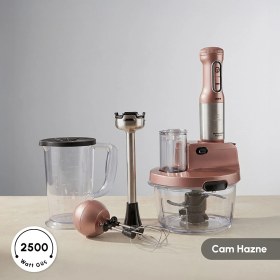 Resim Karaca Mastermaid Prosteel Cam Mutfak Robotu Uzun Blender Ayaklı 6 Bıçaklı 2500 W Rosegold 