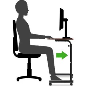 Resim servetavcı Yükseklik Ayarlı Laptop Sehpası ve Çalışma Masası - Atlantik Çam (Tekerli) 70 x 40 cm 