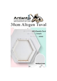 Resim Altıgen Tuval 30 Cm 2 Adet Arkadan Zımbalı Astarlı Resim Tuvali Akrilik Boya Yağlı Boya Altıgen Şekil Tuval Ressam Sanat 
