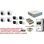 Resim Hikvision 8'li Set 2 Mp Hd Kamera Sistemi 