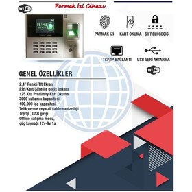 Resim WİFİ PARMAKİZİ KART OKUYUCU PERSONEL TAKİP SİSTEMİ KURULUM DAHİL 