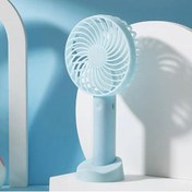 Resim Mini Usb Şarj Edilebilir El Tipi Vantilatör Taşınabilir Vantilatör Açık Mavi, 