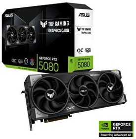 Resim Asus TUF Gaming GeForce RTX 5080 OC 16 GB GDDR7 256 Bit HDMI/DP Ekran Kartı 