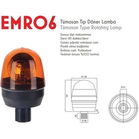 Resim Erkunt Traktör Galaxi Döner Tepe Lambası 