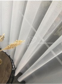 Resim Tül Perde Örme Kumaş Karınca Desen 2 Renk Seçeneği Çok Renkli 