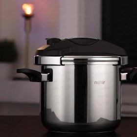 Resim Delixa Nehir Silver Matik Paslanmaz Çelik 7 Litre Düdüklü Tencere 