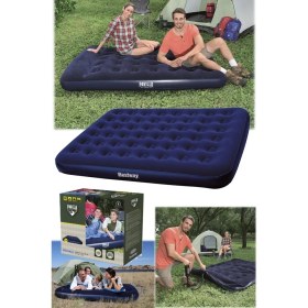 Resim Munico 190 x 130 Çift Kişilik Şişme Yatak Mavi Uyku Yatağı Çadırın Içine Yerleştirilebilir Ses Yapmaz Prof 