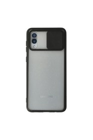 Resim artlab Art Galaxy A02 Kılıf Palm Buzlu Kamera Sürgülü Silikon - Siyah Lab 
