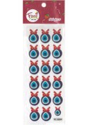 Resim Face Sticker Nazar Boncuğu 2 Cm 18 Adet 1 Pak 